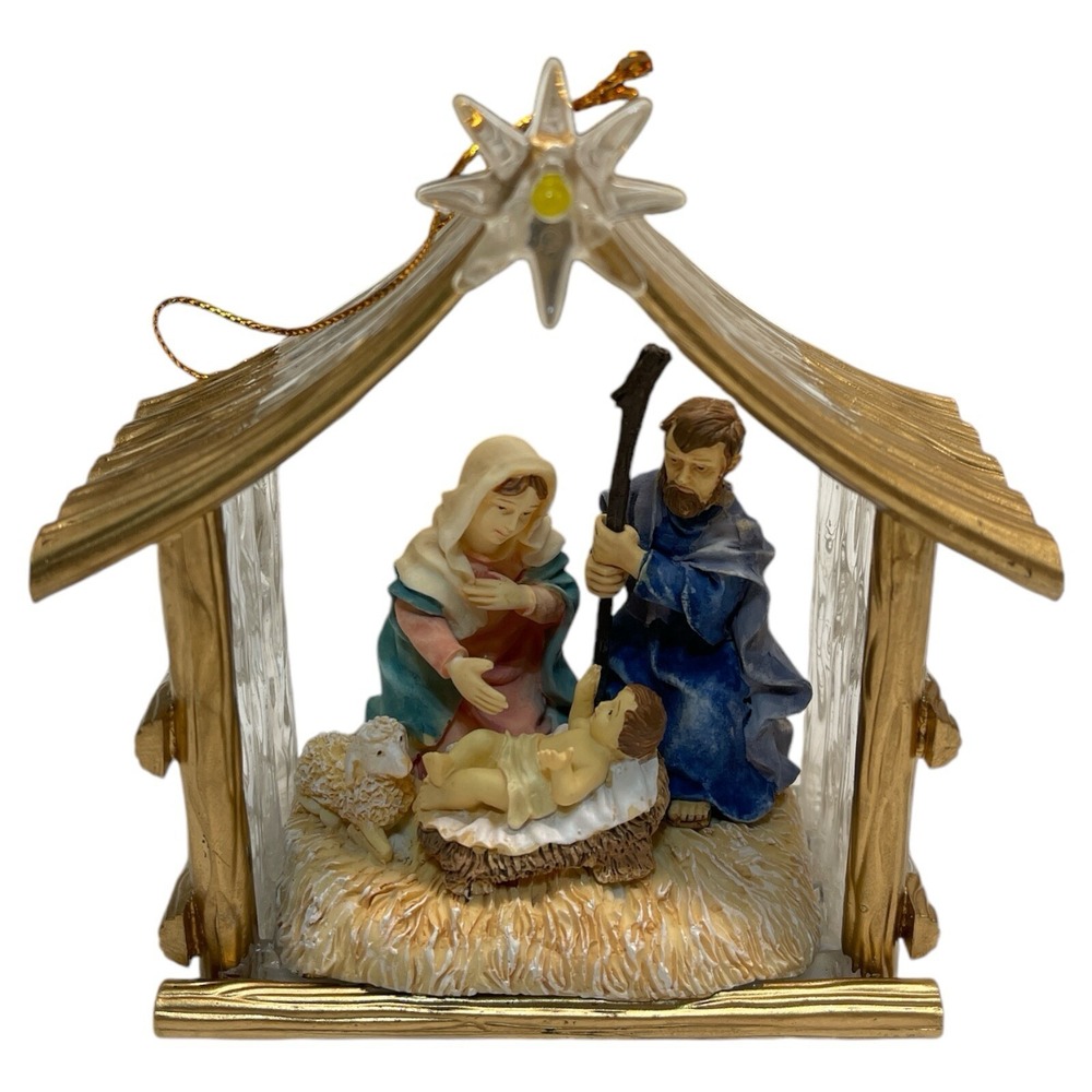 Vintage Avon 2000 Divine Nativity Ornament Non Replaceable Button Cell Battery